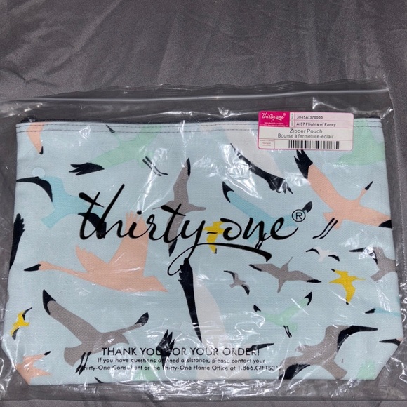 Thirty-One Zipper Pouch Flights of Fancy - Picture 1 of 3